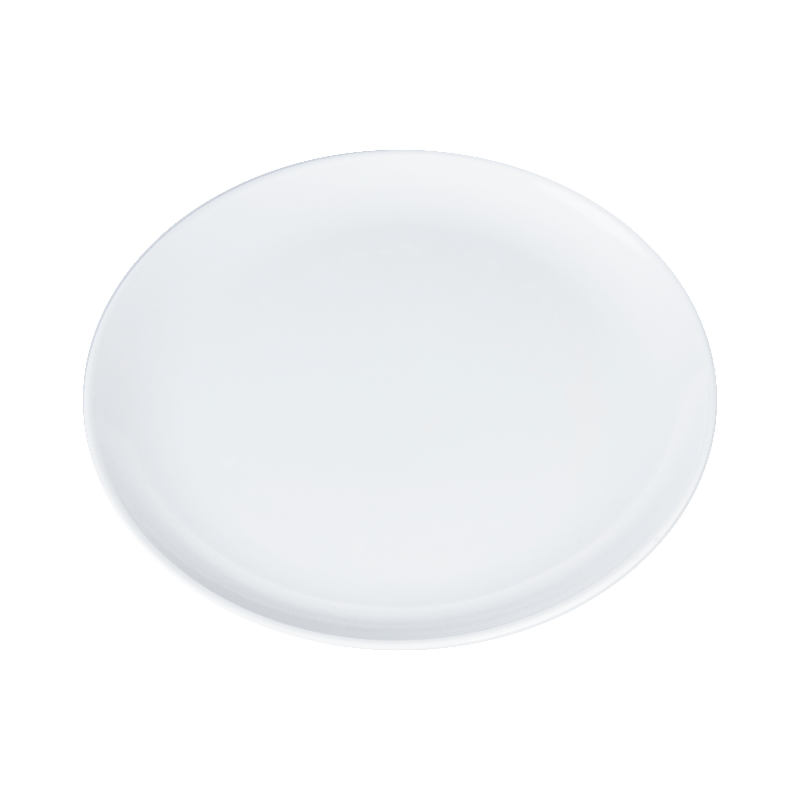 Plat rond blanc en mélamine Ø 40,5 cm