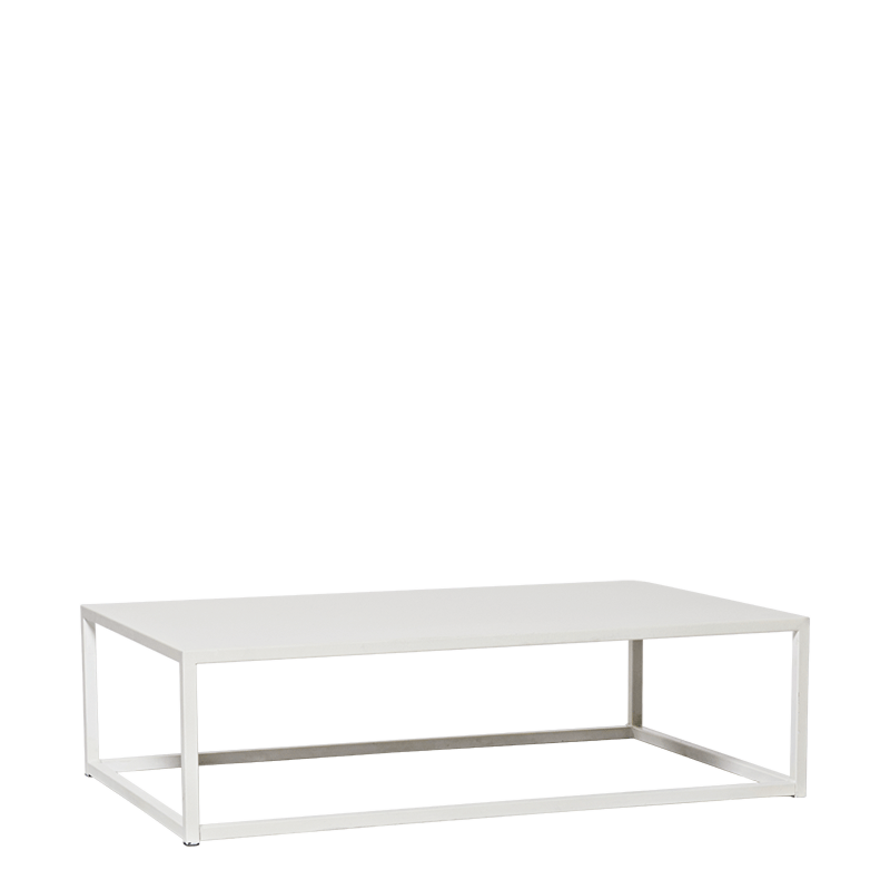 Table basse Linea blanche 97 x 60 x H 27 cm