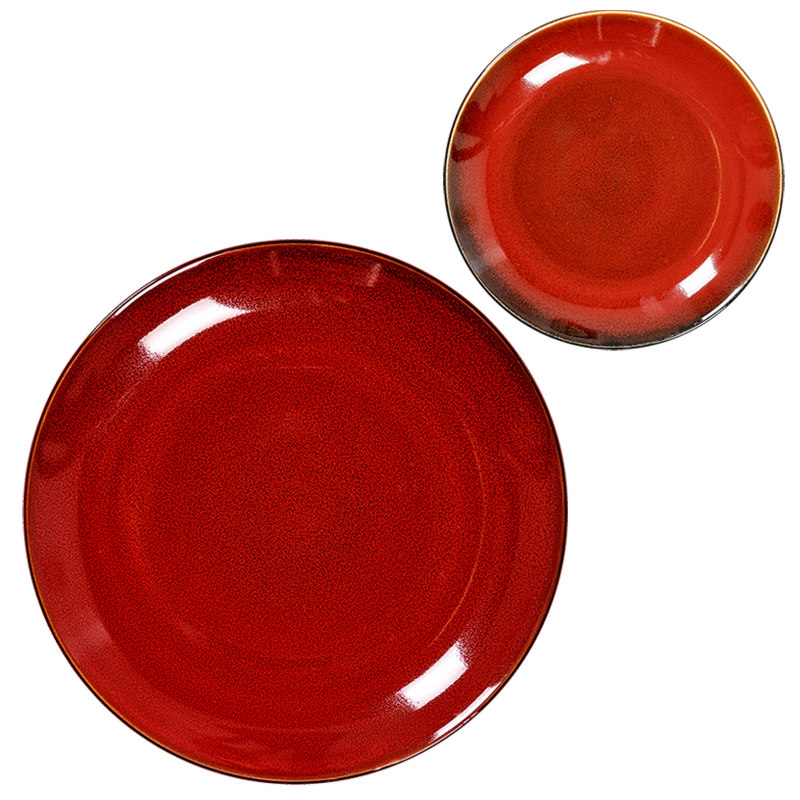 Assiettes Corfou rouge