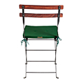 Chaise Simplex Acajou avec galette verte