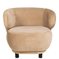 Fauteuil velours Elton taupe avec réhausse 78 x 90 cm H 80 cm