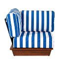 Module d'angle Lounge Beach Club Blue 76 x 76 cm H 70 cm