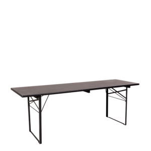 Table Kermesse noire 70 x 220 cm H 78 cm