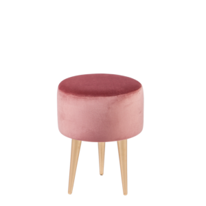 Pouf Juliette vieux rose Ø 35 cm H 44 cm