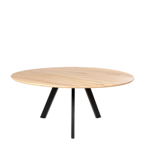 Ronde tafel Natuur met metalen poot Ø 170 cm