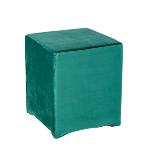 Pouf Kidman Velours vert 40 x 40 x H 48 cm